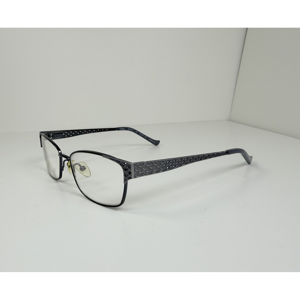 TURA R116 Eyeglass Frames 53-16-135 Black Metal Full Rim Frames Only
